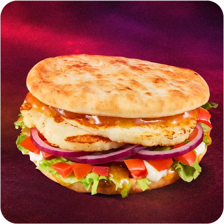 Masala Naan Halloumi Burger