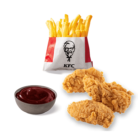 02. 3x Hot wings, pomfrit, sos