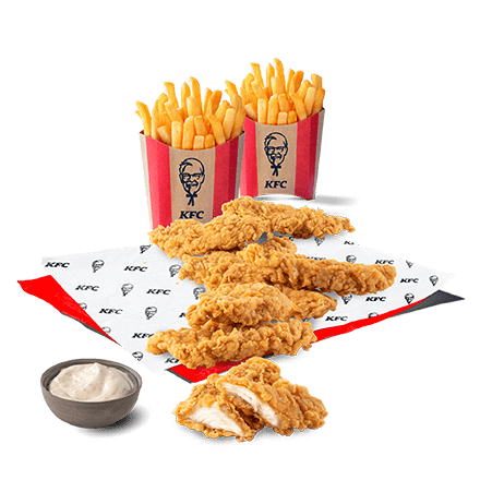 08. 8x Strirps, 2x large fries, sauce