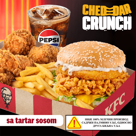 Cheddar crunch box (sa tartar sosom)