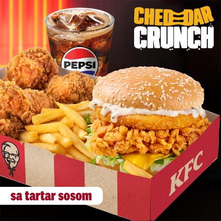 Cheddar crunch box (with tartar sauce)