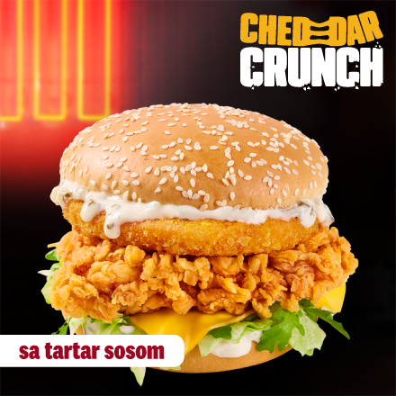 Cheddar crunch sa tartar sosom