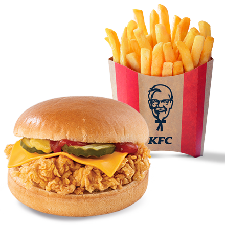 01.	Cheeseburger, pomfrit