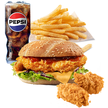 11. Grander, 2 Hot wingsa, pomfrit, piće