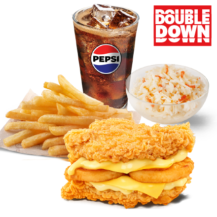 Double Down Gold meni + Coleslaw