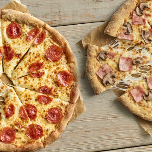 2x nagy pizza kedvező áron - sprawdź w Pizza Hut