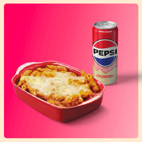 ZAPIEKARON CHEESY MARGHERITA + PEPSI STRAWBERRIES ’N’ CREAM ZERO