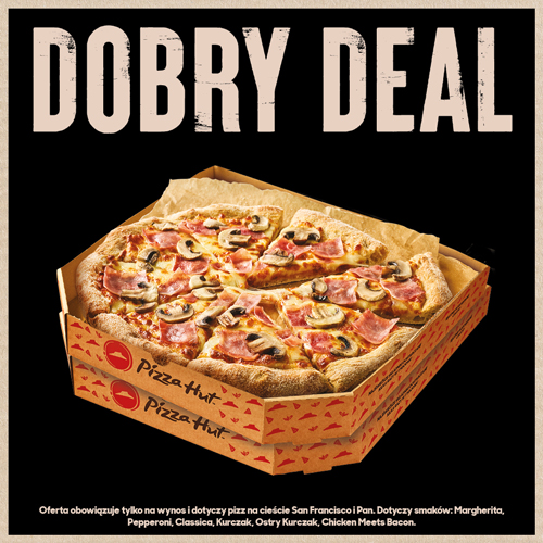 PROMOCJE TAKE IT EASY DWIE DUŻE PIZZE ZA 72,99 ZŁ w PizzaHut