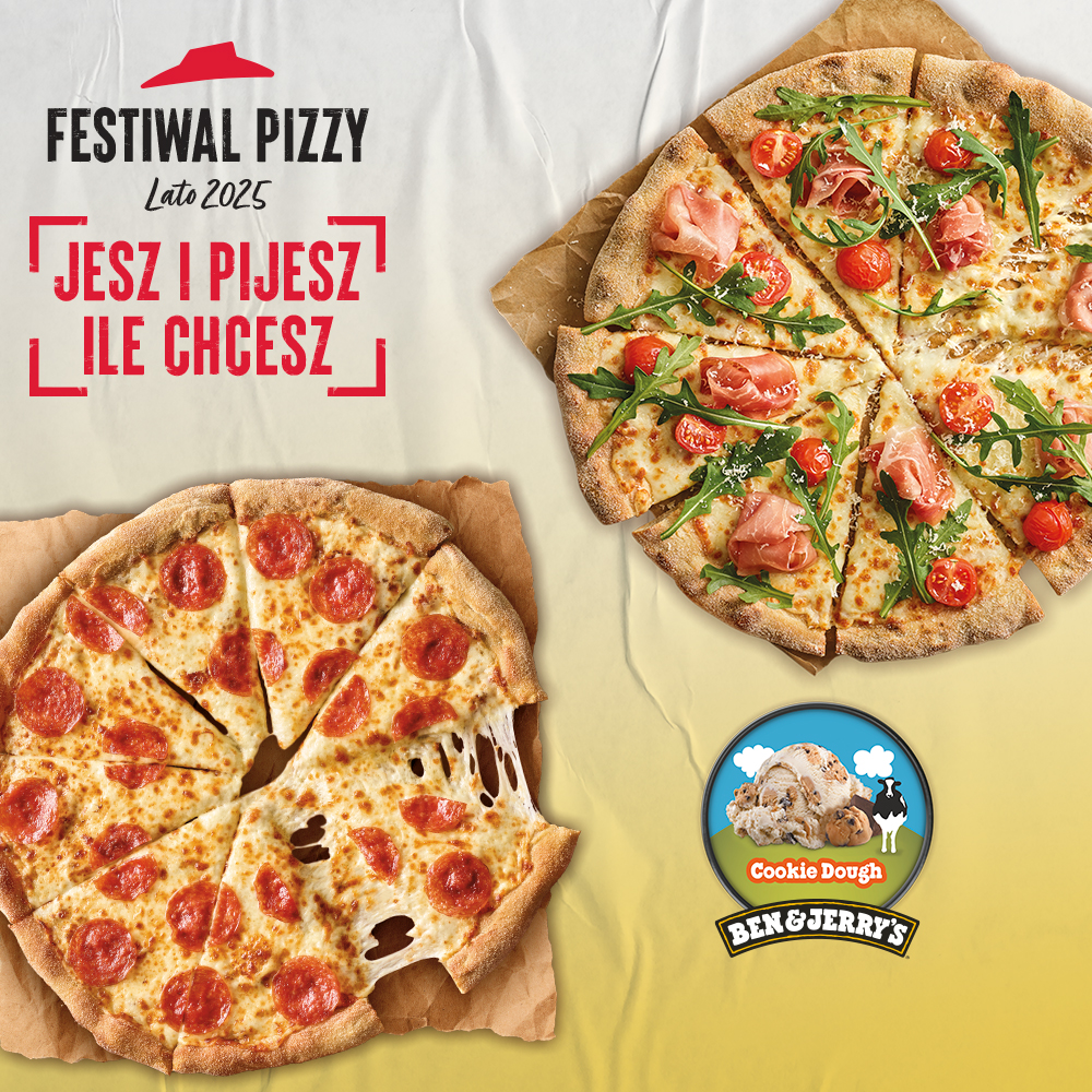Festiwal Pizzy z lodami Ben&Jerry's 100 ml bez limitu - sprawdź w Pizza Hut