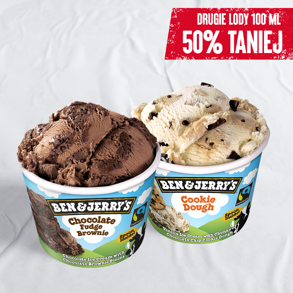 2X LODY BEN&JERRY’S 100 ML - DRUGIE -50% - sprawdź w Pizza Hut